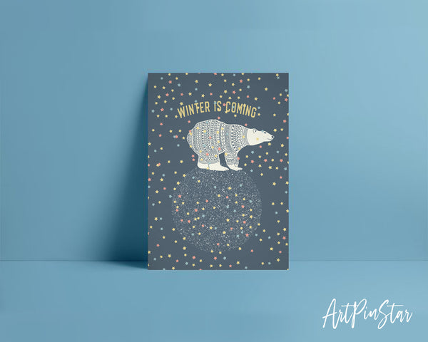 Winter is coming Polar Bear Animal Greeting Cards