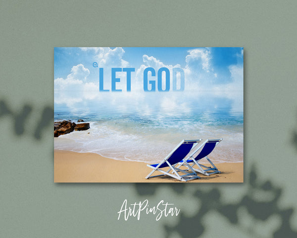 Let go and let Bible Verse Customized Greeting Card