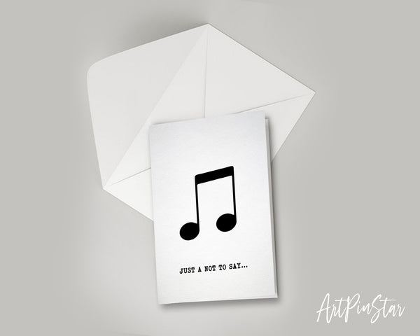 Just a little note to say Sixteenth Note Sixteenth Note Music Gift Ideas Customizable Greeting Card