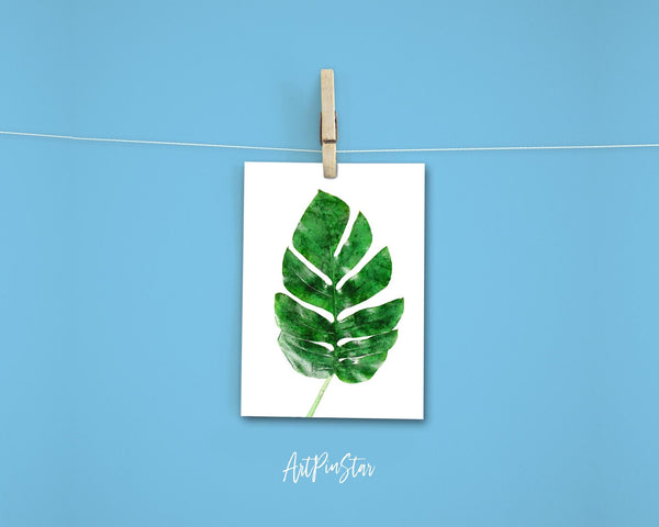Tropical Palm Leaf Watercolor Botanical Garden Customized Greeting Card