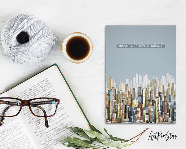 Dream it Believe it Build it New Year Customized Greeting Card