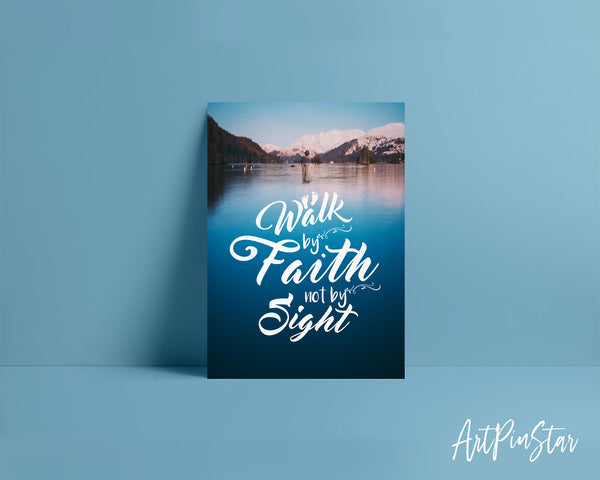 Walk by faith not by sight Bible Verse Customized Greeting Card