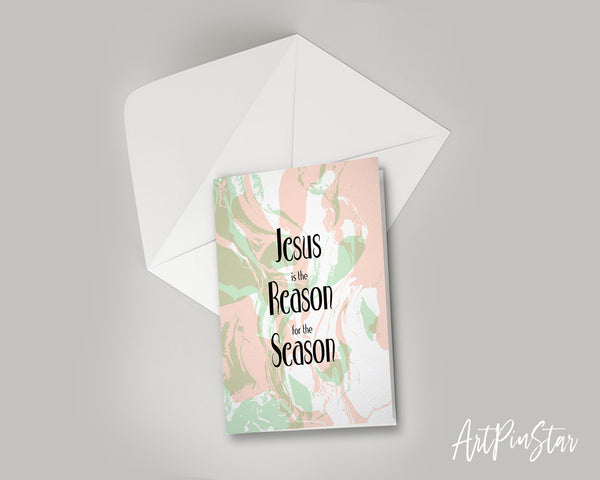 Jesus is the reason for the season Bible Verse Customized Greeting Card