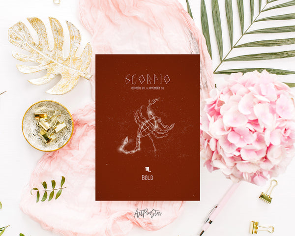 Astrology Scorpio Prediction Yearly Horoscope Art Customized Gift Cards