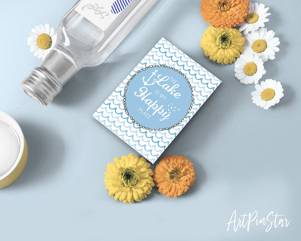 The Lake is my happy place Happiness Quote Customized Greeting Cards