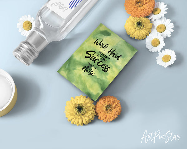 Work hard in silence let your success make the noise Frank Ocean Motivational Greeting Card
