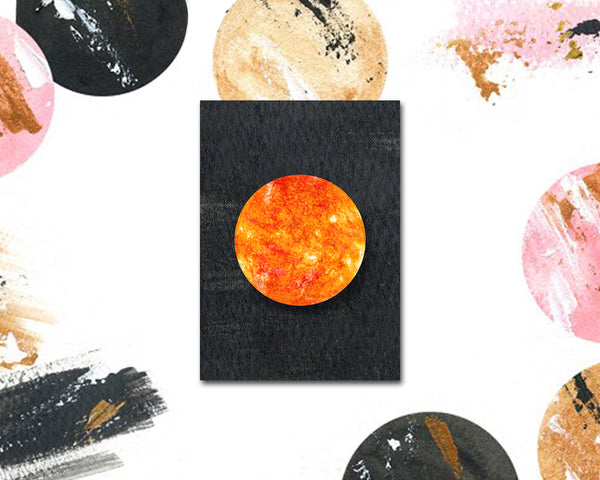 Sun Planet Solar System Customizable Greeting Card