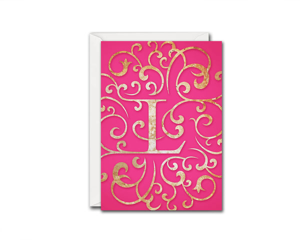 Alphabet Mandela Letter L Modern Monogram Note Cards