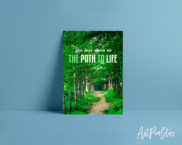 You have shown me the path to life Psalm 16:11 Bible Verse Customized Greeting Card