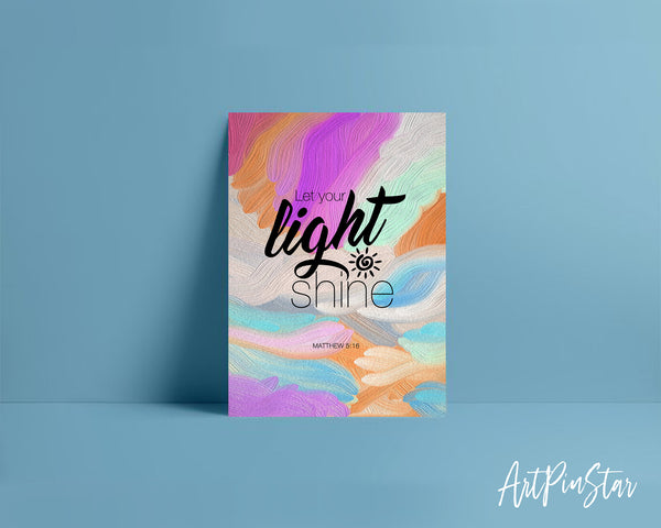 Let your light shine Matthew 5:16 Bible Verse Customized Greeting Card
