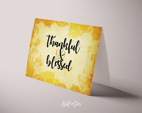 Thankful & Blessed Bible Verse Customized Greeting Card