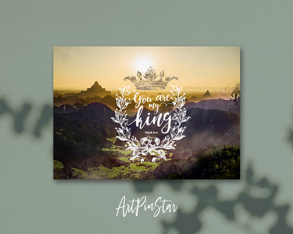 You are my king Psalm 44:4 Bible Verse Customized Greeting Card