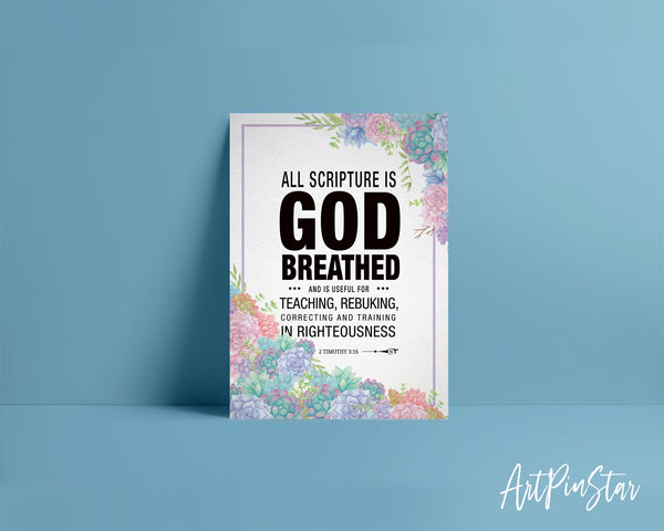 All scripture is god breathed and is useful for teaching Bible Verse Customized Greeting Card