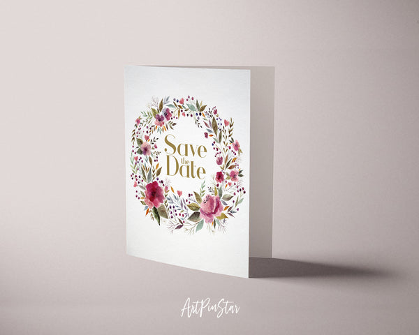 Save the Date Happiness Quote Customized Greeting Cards