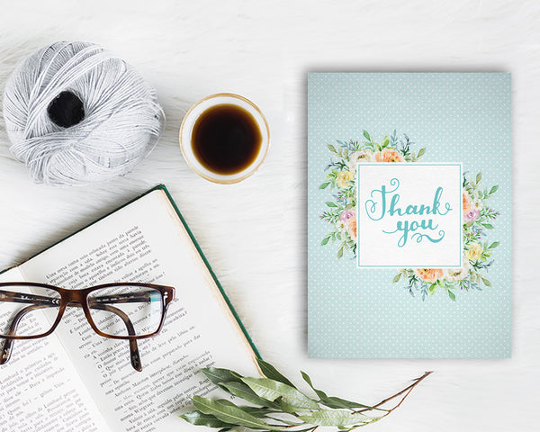 Thanks Watercolor Messages Note Cards