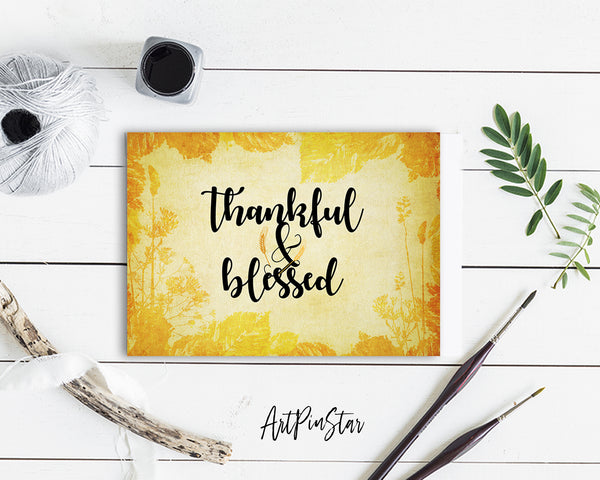 Thankful & Blessed Bible Verse Customized Greeting Card