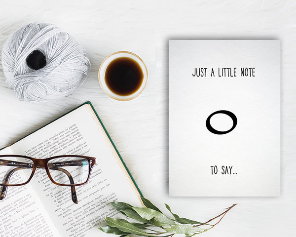 Just a little note to say Whole Note Whole Note Music Gift Ideas Customizable Greeting Card