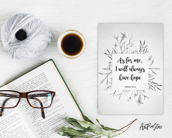 As for me, I will always have hope Psalm71:14 Bible Verse Customized Greeting Card
