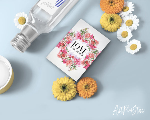 Love Is All You Need Happiness Quote Customized Greeting Cards