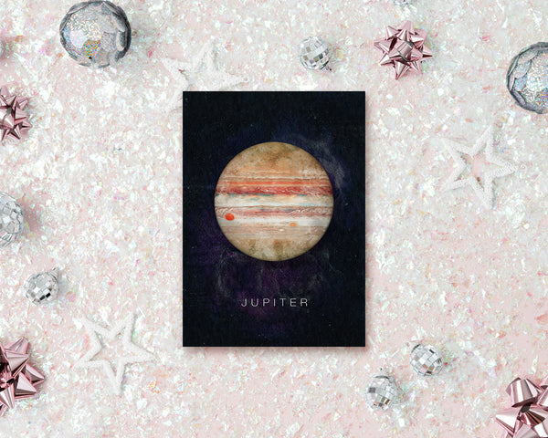 Jupiter Planet Universe Space Solar System Customizable Greeting Card