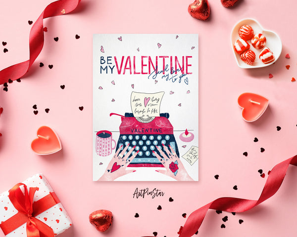Love Letter Be My Valentine Customized Greeting Card