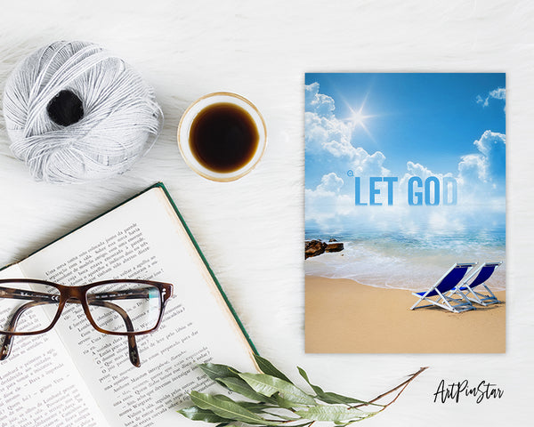 Let go and let Bible Verse Customized Greeting Card