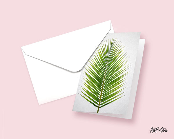 The coconut palm leaves Botanical Garden Customized Greeting Card