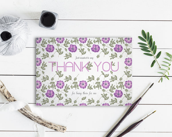 Just wanted to say thank you for being there for me Messages Note Cards