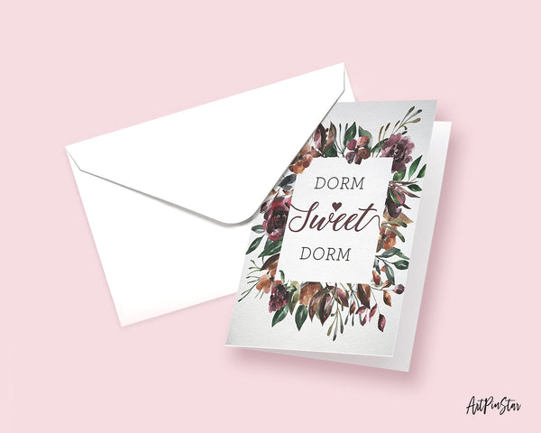 Dorm Sweet Dorm Inspirational Quote Customized Greeting Cards
