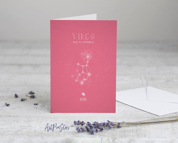 Astrology Virgo Prediction Yearly Horoscope Art Customized Gift Cards