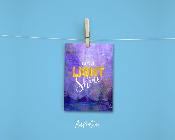Let your light shine Matthew 5:16 Bible Verses Quote Customized Greeting Cards