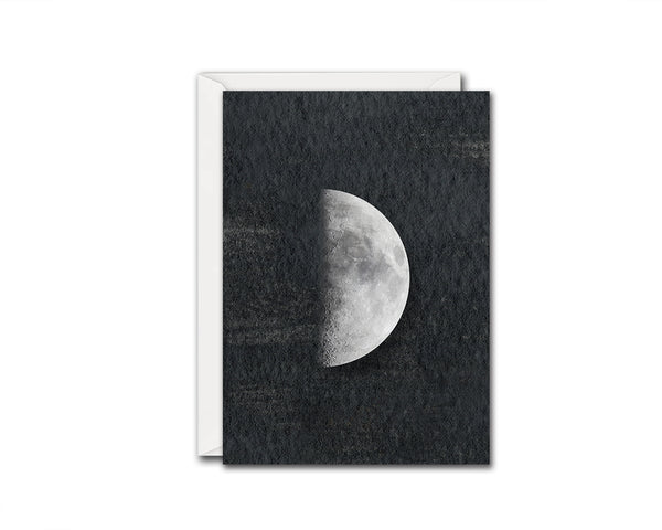 First Quarter Moon Phases Customizable Greeting Card