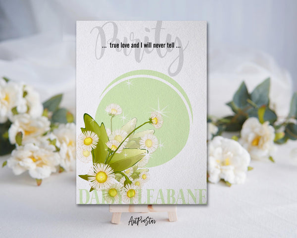 Daisy Fleabane Flower Meanings Symbolism Customized Gift Cards