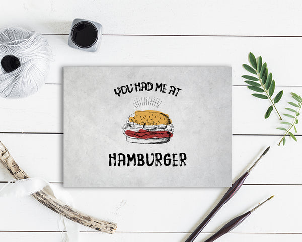 You had me at Hamburger Food Customized Gift Cards