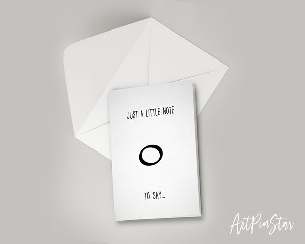 Just a little note to say Whole Note Whole Note Music Gift Ideas Customizable Greeting Card