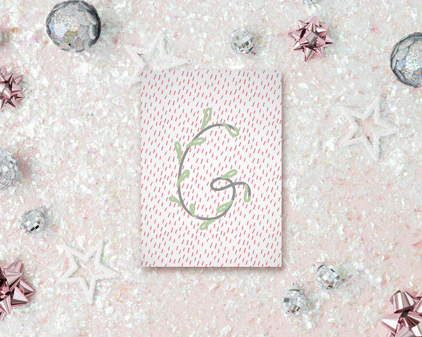 Alphabet Forest Letter G Animal Monogram Note Cards
