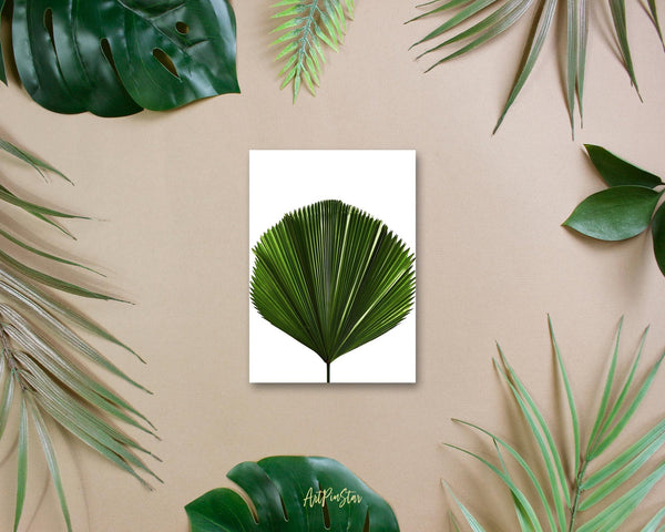 Licuala Grandis or Ruffled Fan Palm Leaf Botanical Garden Customized Greeting Card