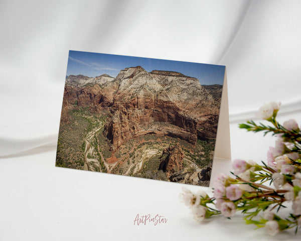 Zion Canyon National Park, Utah Landscape Custom Greeting Cards