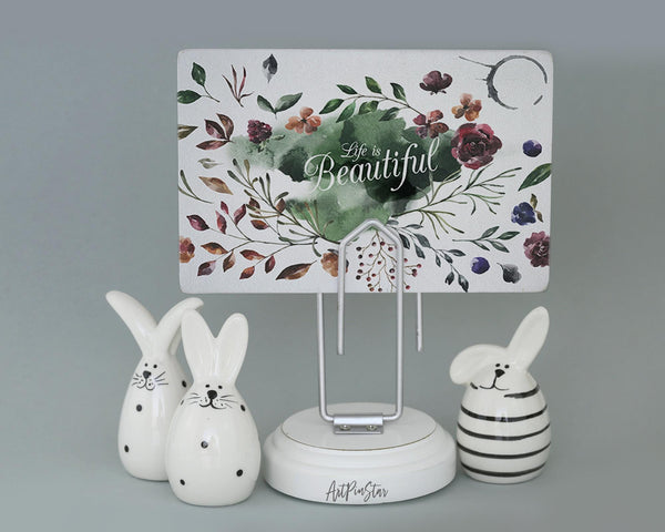 Life is beautiful Flower Quote Customized Gift Cards