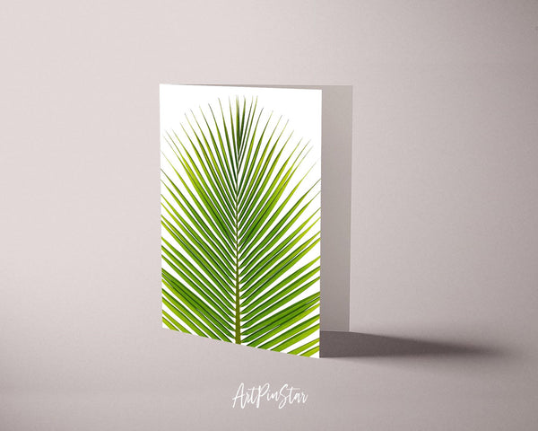 The Coconut Palm Leaves Botanical Garden Customized Greeting Card