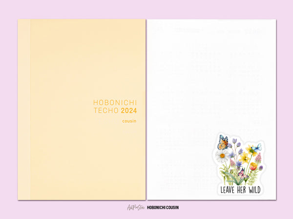 Flower Bouquet Leave Her Wild Vinyl Die Cut Sticker, 2.75" x 2.75"