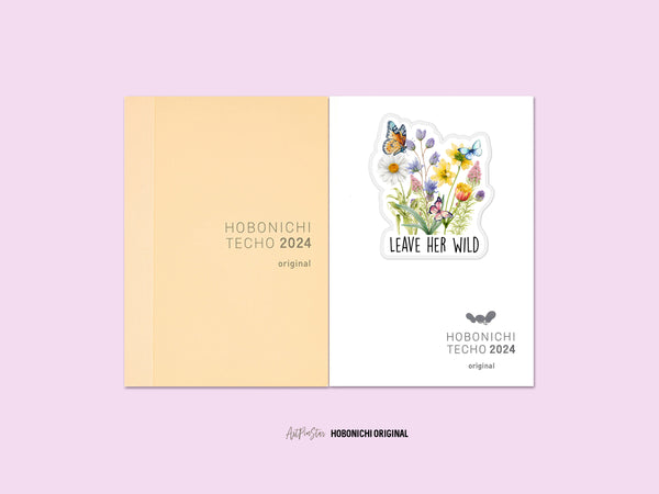 Flower Bouquet Leave Her Wild Vinyl Die Cut Sticker, 2.75" x 2.75"