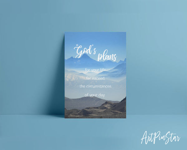 God's plans for your life far exceed the circumstances Bible Verse Customized Greeting Card
