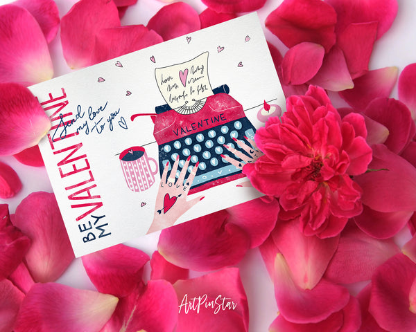 Love Letter Be My Valentine Customized Greeting Card