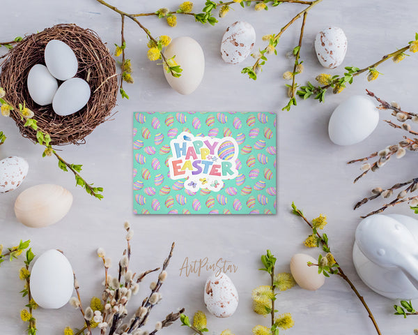 Happy Easter Eggs Customized Greeting Card