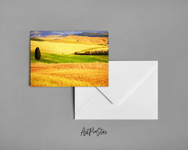 Tuscany Autumn, Italy Landscape Custom Greeting Cards