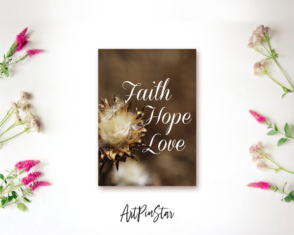Faith Hope Love Bible Verse Customized Greeting Card