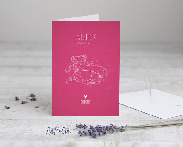 Astrology Aries Prediction Yearly Horoscope Art Customized Gift Cards