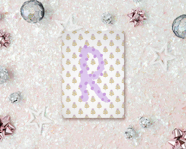 Alphabet Forest Letter R Animal Monogram Note Cards