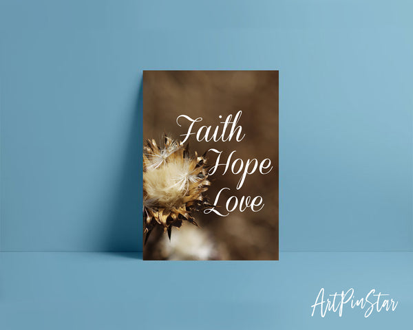 Faith Hope Love Bible Verse Customized Greeting Card